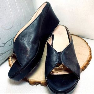 TARYN By Taryn Rose “Stephanie" Leather Wedge Heel